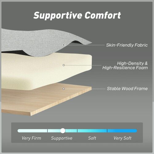 Wyld Haus Fapa Light Grey Fabric Upholstered 3 Way Convertible 2 Seater Sofa Bed