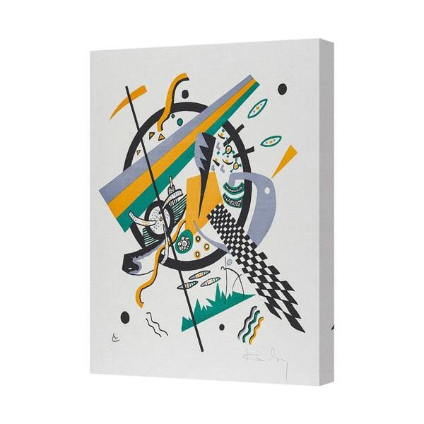 Benjamin Tate Design Contemporary Abstract Geometric Canvas Art Print Framed Deep Wood Frame