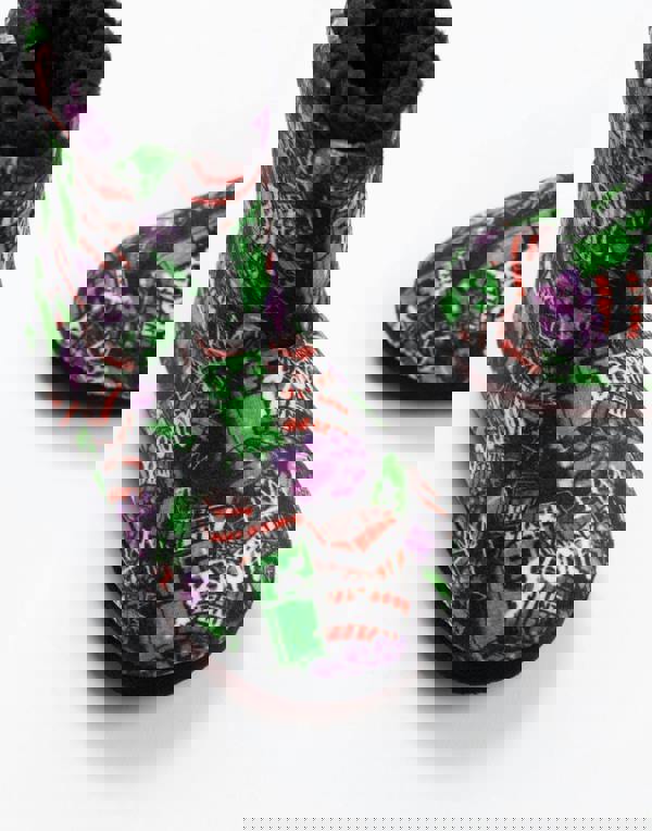 Minecraft Boys Multicoloured Grafitti All Over Print Slipper Boots