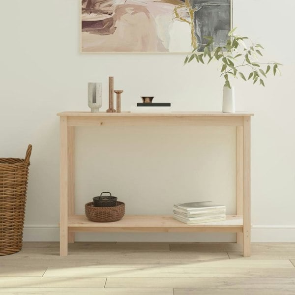 Berkfield Console Table 110x40x80 cm Solid Wood Pine