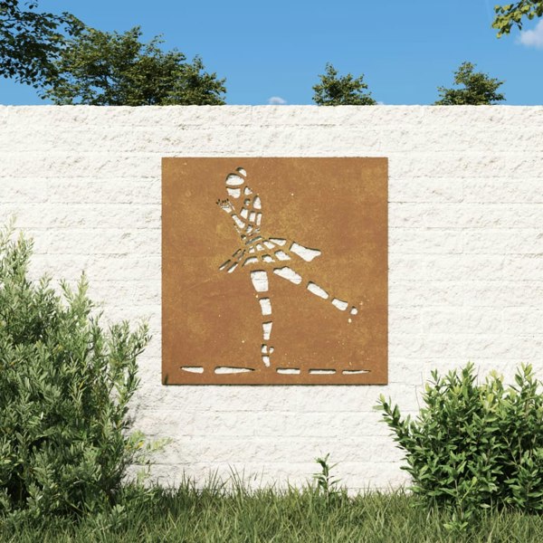 Berkfield Garden Wall Decoration 55x55 cm Corten Steel Ballet Dancer Design