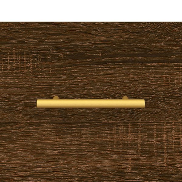 Berkfield Wall Cabinet Brown Oak 60x36.5x35 cm Engineered Wood