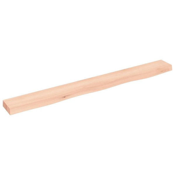 Berkfield Wall Shelf 100x10x4 cm Untreated Solid Wood Oak