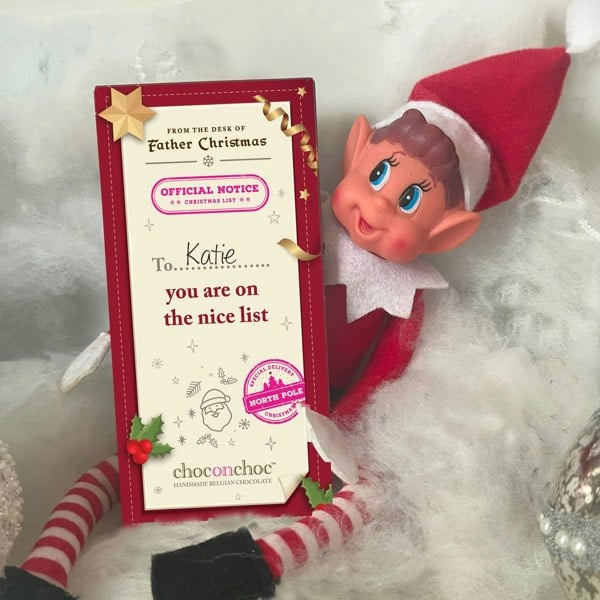 CHOC ON CHOC On the Nice List Chocolate Bar