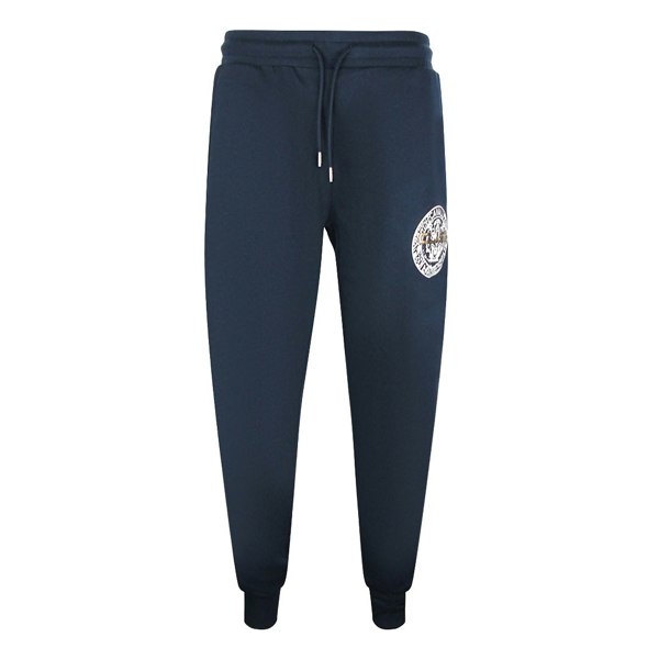 Cavalli Class Circle Tiger Logo Navy Blue Sweatpants L