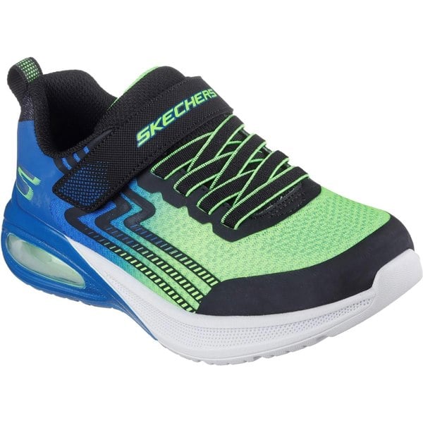 Skechers Boys Microscope Max Advance Trainers - Black/Blue/Lime