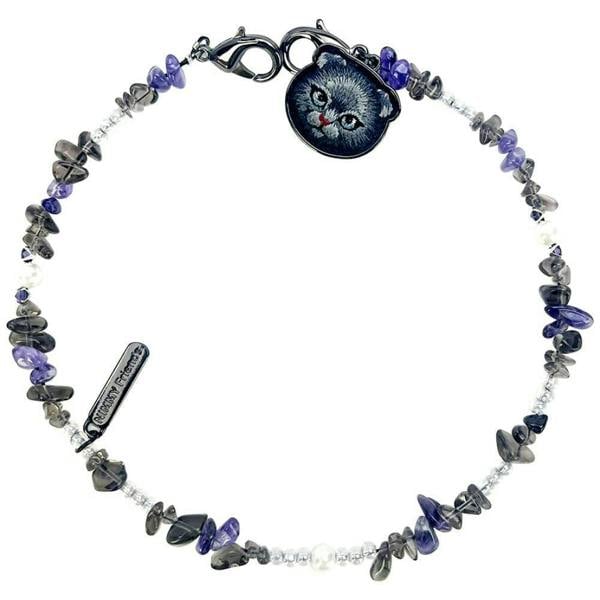 Nimmy Friends Nimmy Big Eye Cute Pet Black Cat Mobile Phone Chain Bag Charm Crystal Bracelet Black - N-CXMC-SL-03