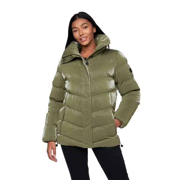 Crosshatch Womens Cassandra Jacket - Olive