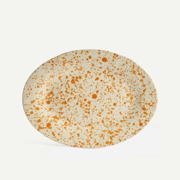 Hot Pottery Serving Platter Burnt Orange