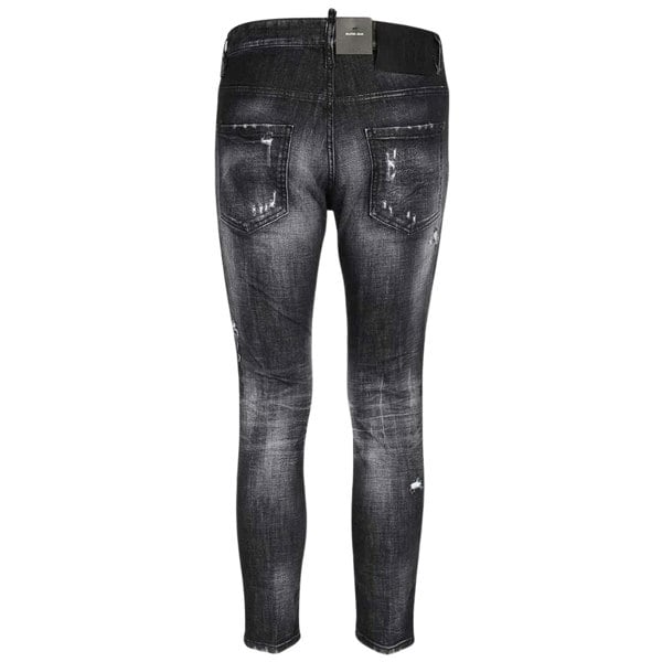 Dsquared2 Skater Jean Reinforced Ripped Black Jeans W34 / 32L