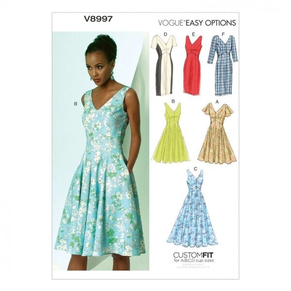 Vogue Sewing Pattern 8997, Dresses for Women, 6-8-10-12-14 - Easy
