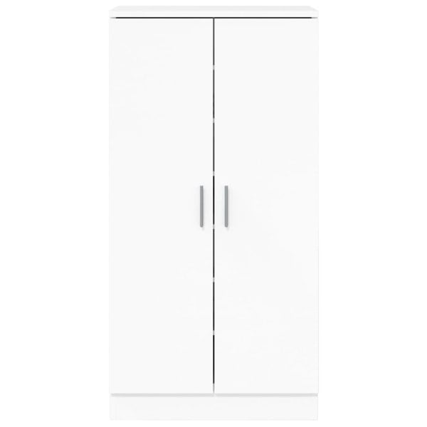 Berkfield Shoe Cabinet High Gloss White 55x35x108 cm Engineered Wood
