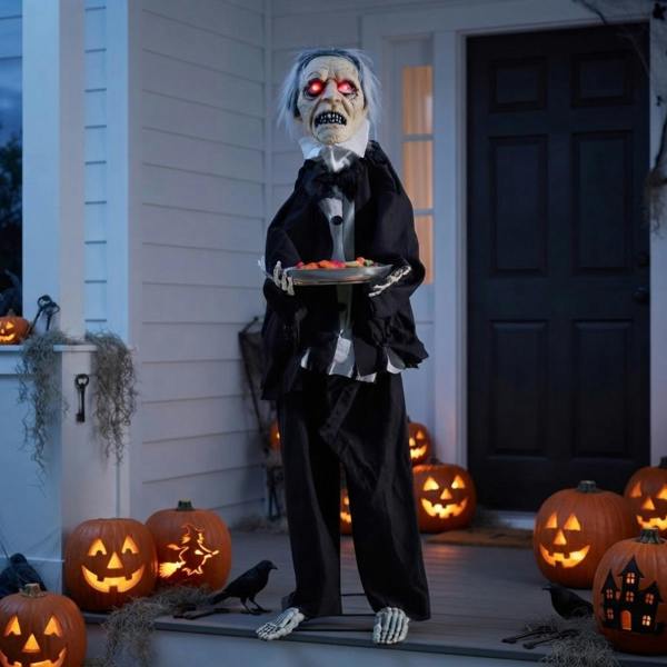 Garden Greatness 4ft Animated Spooky Butler Halloween Decoration