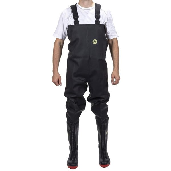 Amblers Safety Danube Unisex Chest Safety Waders in Black