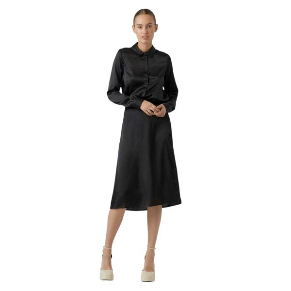 Vero Moda Womens/Ladies Woven Midi Skirt - Black - 