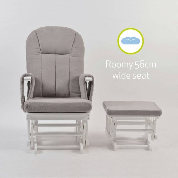Kub Nursing Chair and Footstool - Mothercare Best Seller - White/Grey