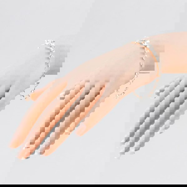 T. H. Baker Argentium Silver 7.3 Inch Fancy Figaro Chain Bracelet ARG-943044-7.3