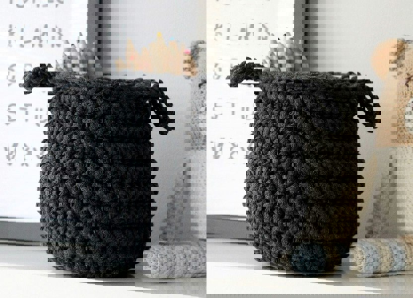 Small basket CHARCOAL - Zuri House