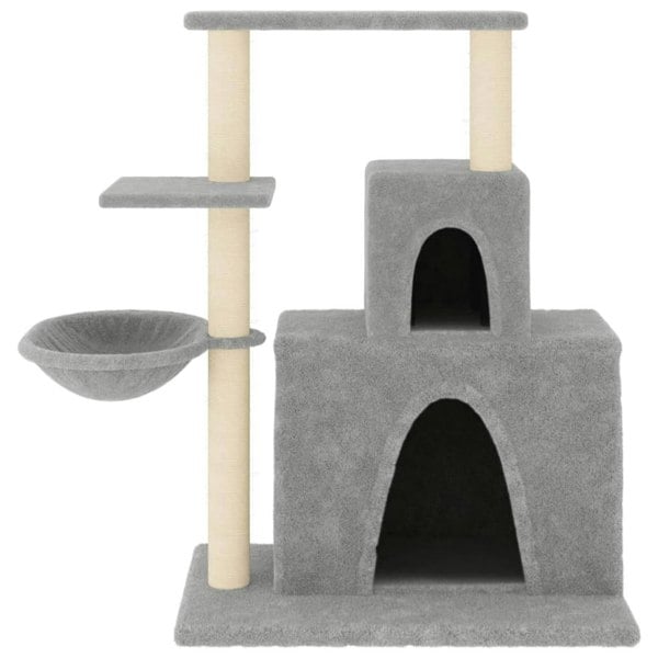 Berkfield Cat Tree with Sisal Scratching Posts Light Grey 83 cm