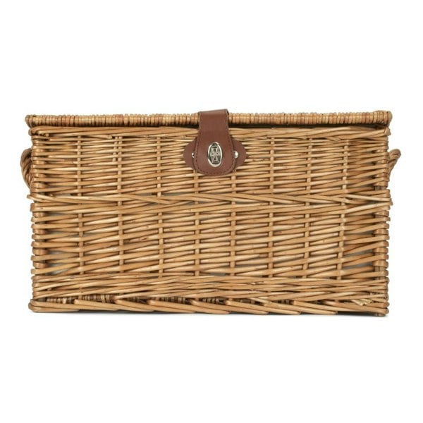 Green Tweed Chest Wicker Picnic Basket