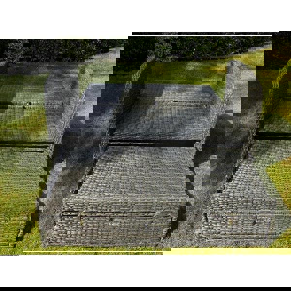 Amiens Rattan Twin Sun Lounger Bed Charcoal The Garden Furniture Shop