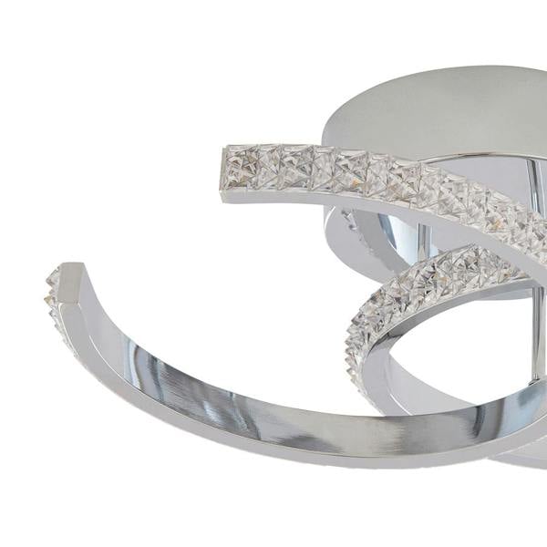 Pagazzi Lighting Veloria Chrome LED Flush Ceiling Light