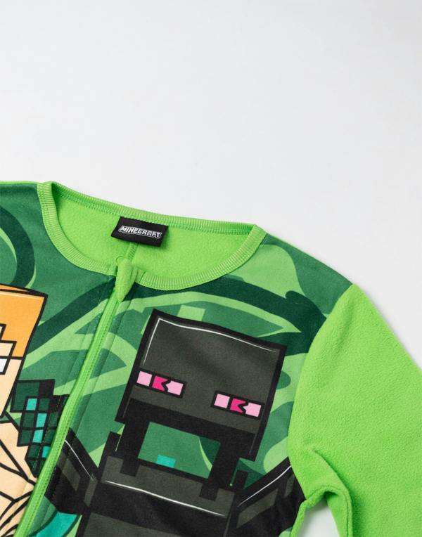 Minecraft Boys Green Creeper Onesie