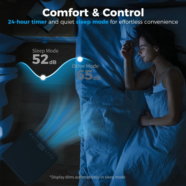 HOMCOM Portable Air Conditioner 4 Modes LED Display Timer Home Office