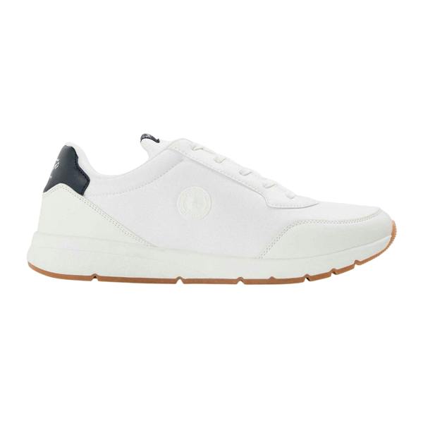 Original Penguin Mens Lotus Canvas Flat Trainers - White - 