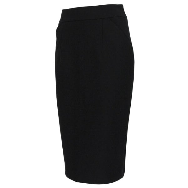 Thomas Wylde luxurious pencil skirt in a black twill fabric
