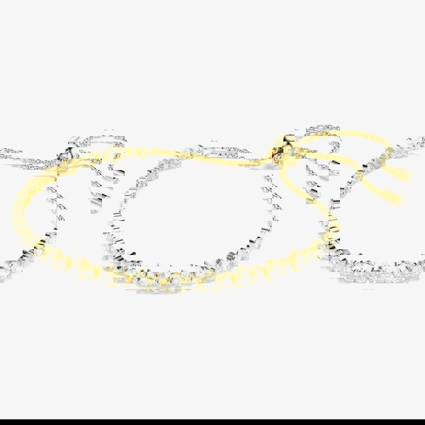 Swarovski Matrix Gold Tone Plated White Zirconia Tennis Bracelet 5730709