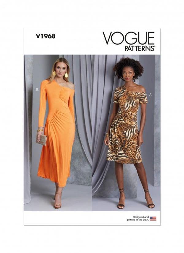 Vogue Sewing Pattern 1968, Dresses for Women, B5 (8-10-12-14-16) - Easy