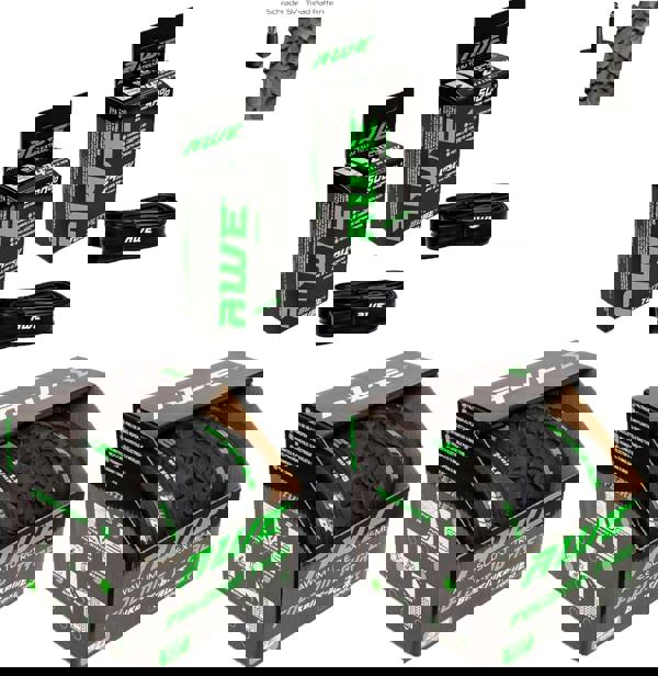 Awe 2 x AWERide Folding Tyres 24 x 1.95 cm MTB and 2 x AWE Inner Tubes 24" x 1.75-2.125 Schrader Valve