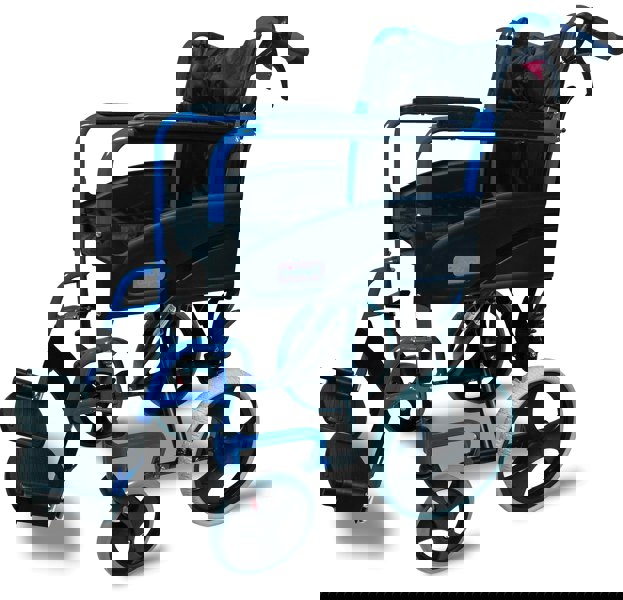 Aidapt Compact Transport Aluminium Wheelchair Blue