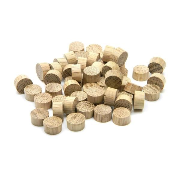 12.7mm - 1/2" Oak Flat Head End Grain Plug