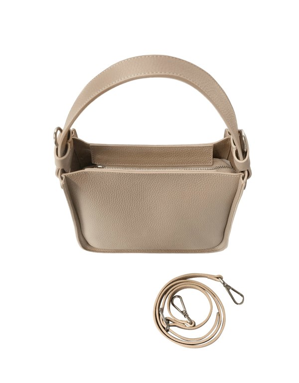 Le Parmentier Duplo Medium Top Handle bag - Powder