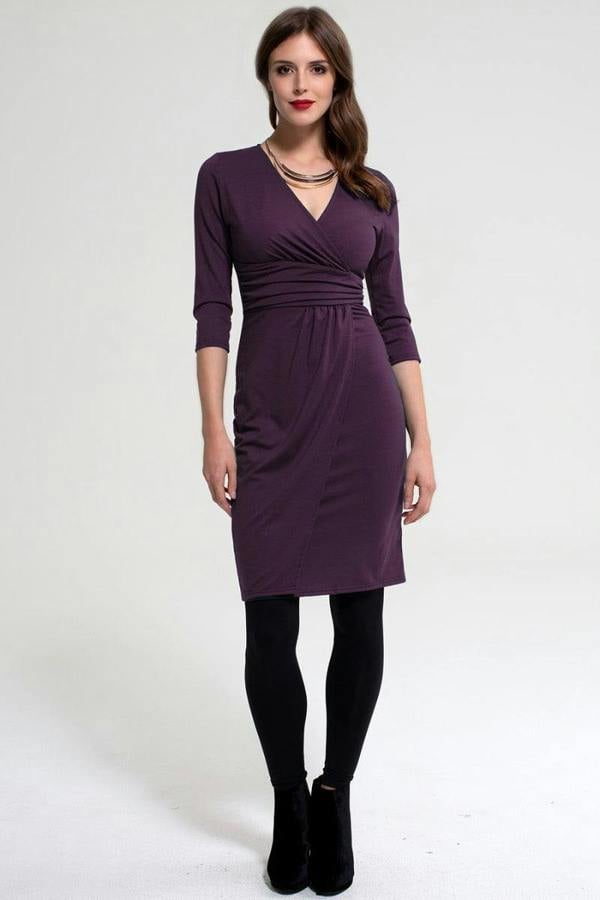 HotSquash Jersey Mock-Wrap Dress