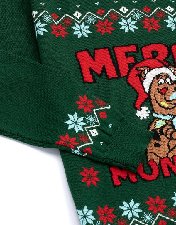 Scooby Doo Mens Green Character Christmas Jumper