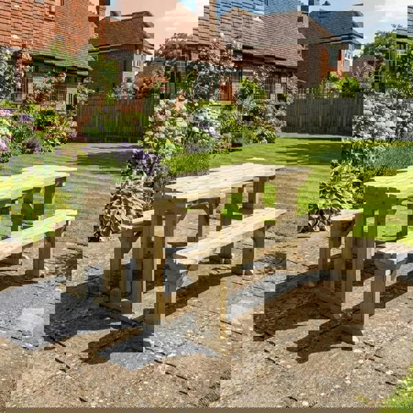 Arbor Garden Solutions Aspen Picnic Table and Benches Set