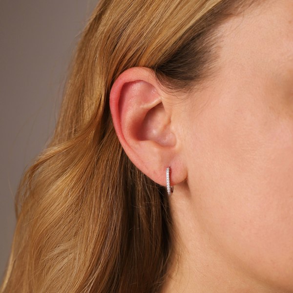 Gold Trip Everyday Crystal U Hoop Earrings