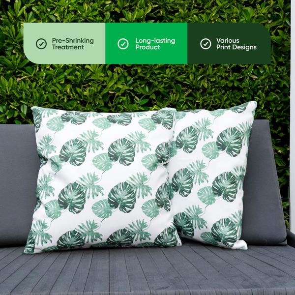 DMD Collective Pack of 2 Bali Leaf Cushion Covers
