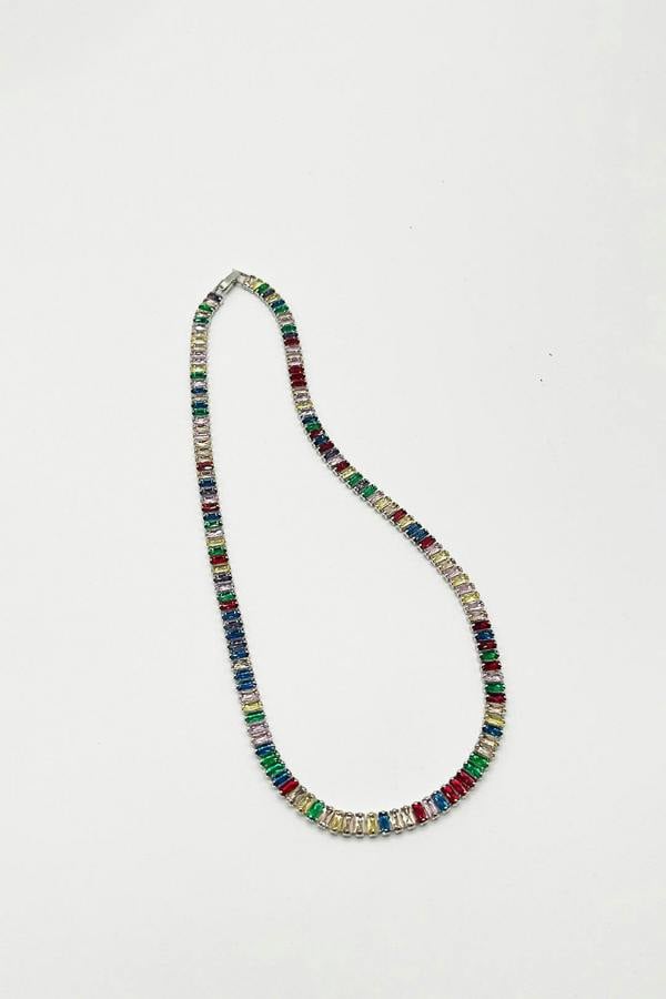 SVNX Multicolour Tennis Necklace
