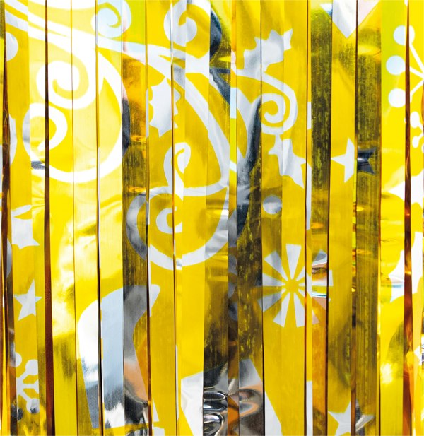 Cheetah Christmas Reindeer Tinsel Curtain 2M x 1M Yell