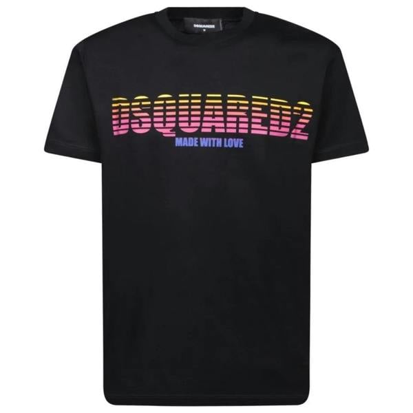 DSquared2 Unisex Adult Made With Love Logo Cool Fit T-Shirt - Black - 