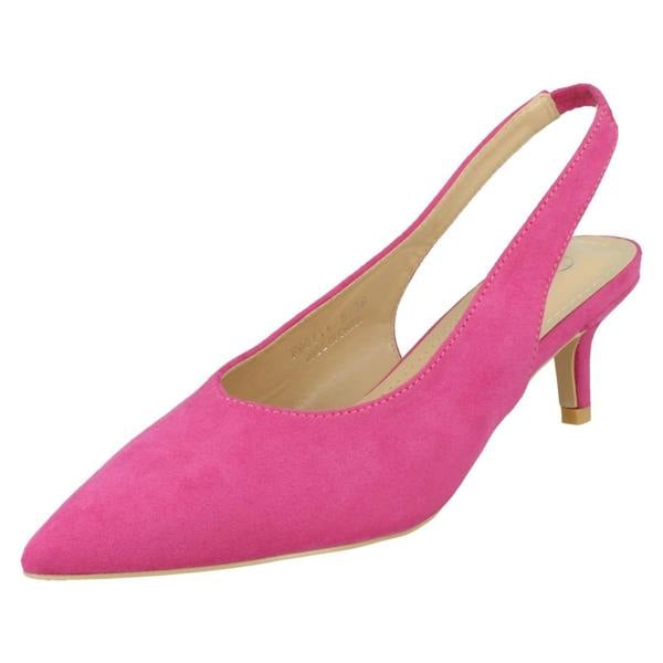 Spot On Ladies Spot On Heeled Stiletto Slingback Heels F90111