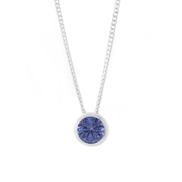 Say It With December Birthstone Necklace - Sterling Silver
