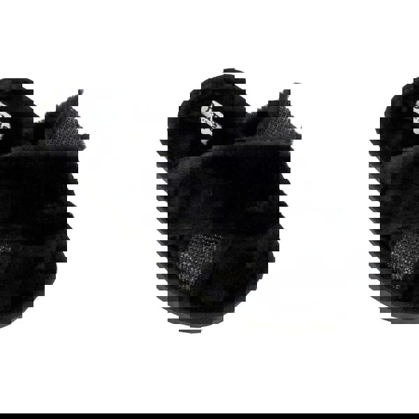 Dune London Womens/Ladies Winta Diamante Faux Fur Cross Strap Slippers - Black - 