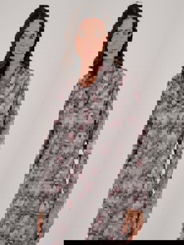 TIGI-Wear Blur Dot Print Cowl Neck