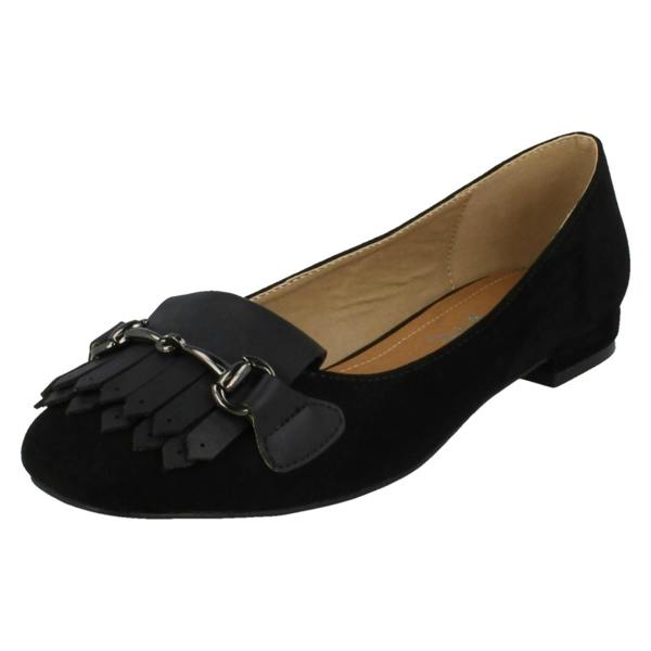 Anne Michelle Ladies Anne Michelle Low Heel Slip On Ballerinas