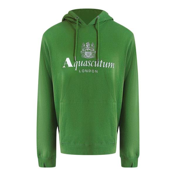 Aquascutum Active Big Logo Army Green Hoodie